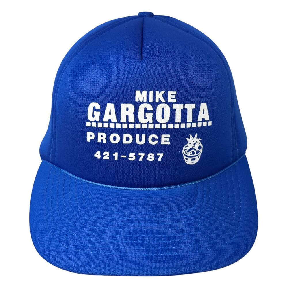 Mike Gargotta Produce Snapback 5 Panel Cap Blue One Size Adjustable Skor